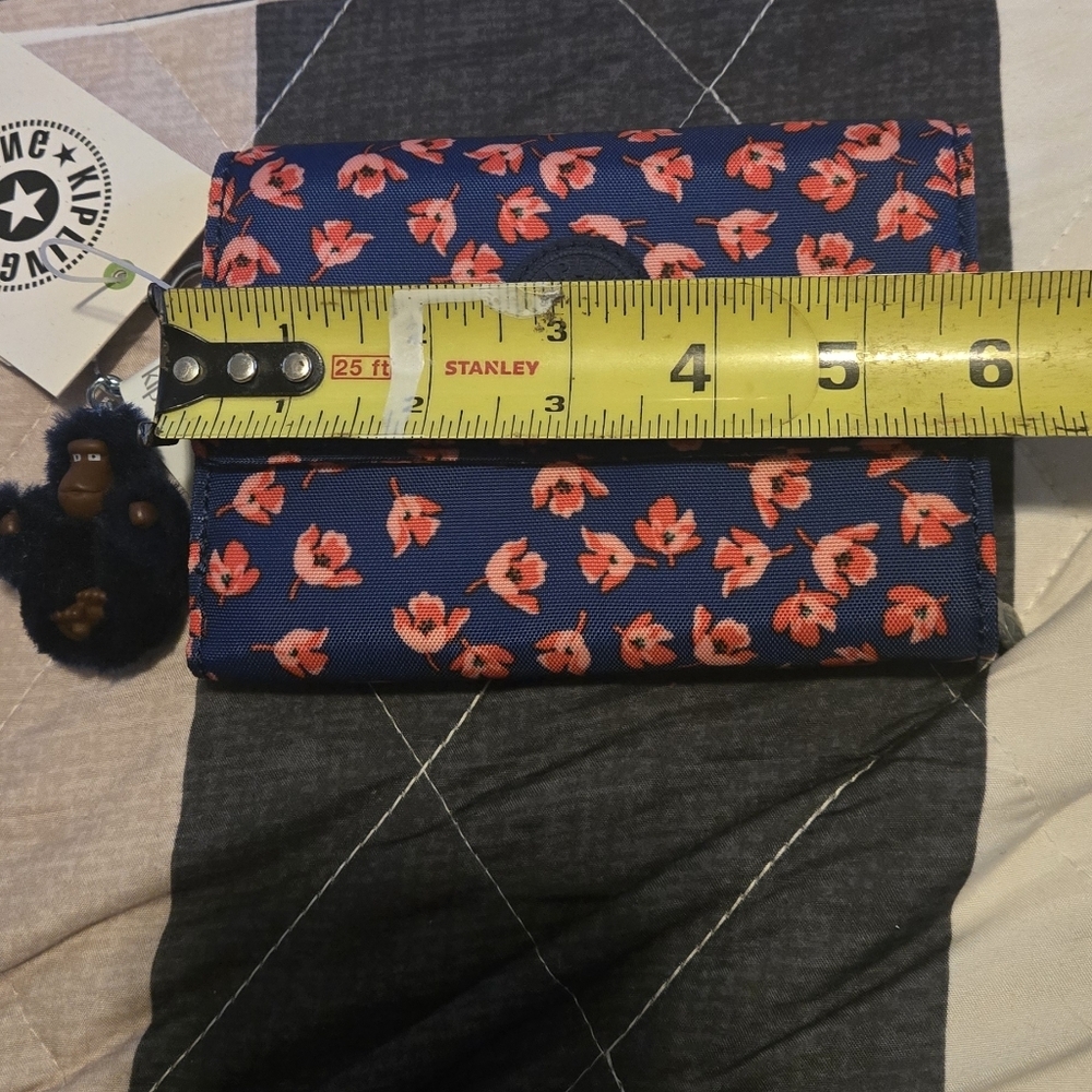Kipling Navy and Red Floral Wallet - Picture 6 of 9